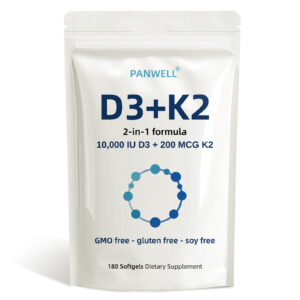 PANWELL Vitamin D3 K2 Supplement Softgels – 2 in 1 Vitamins D & K with MK7 | Easy-to-Swallow Supplement for Calcium Absorption, Bone, Teeth & Immune Health