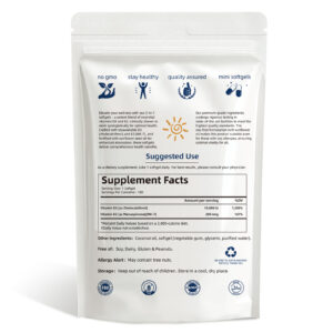 Alternative view of PANWELL Vitamin D3 K2 Supplement Softgels – 2 in 1 Vitamins D & K with MK7 | Easy-to-Swallow Supplement for Calcium Absorption, Bone, Teeth & Immune Health